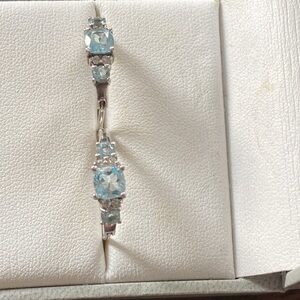 Sterling silver and aquamarine earrings